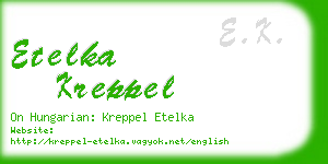 etelka kreppel business card